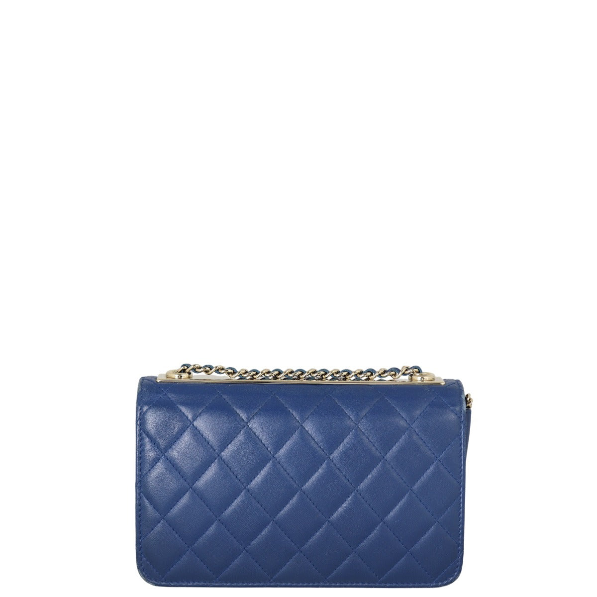 Chanel CC Trendy Wallet on Handbag Quilted Blue Crossbody Bag
