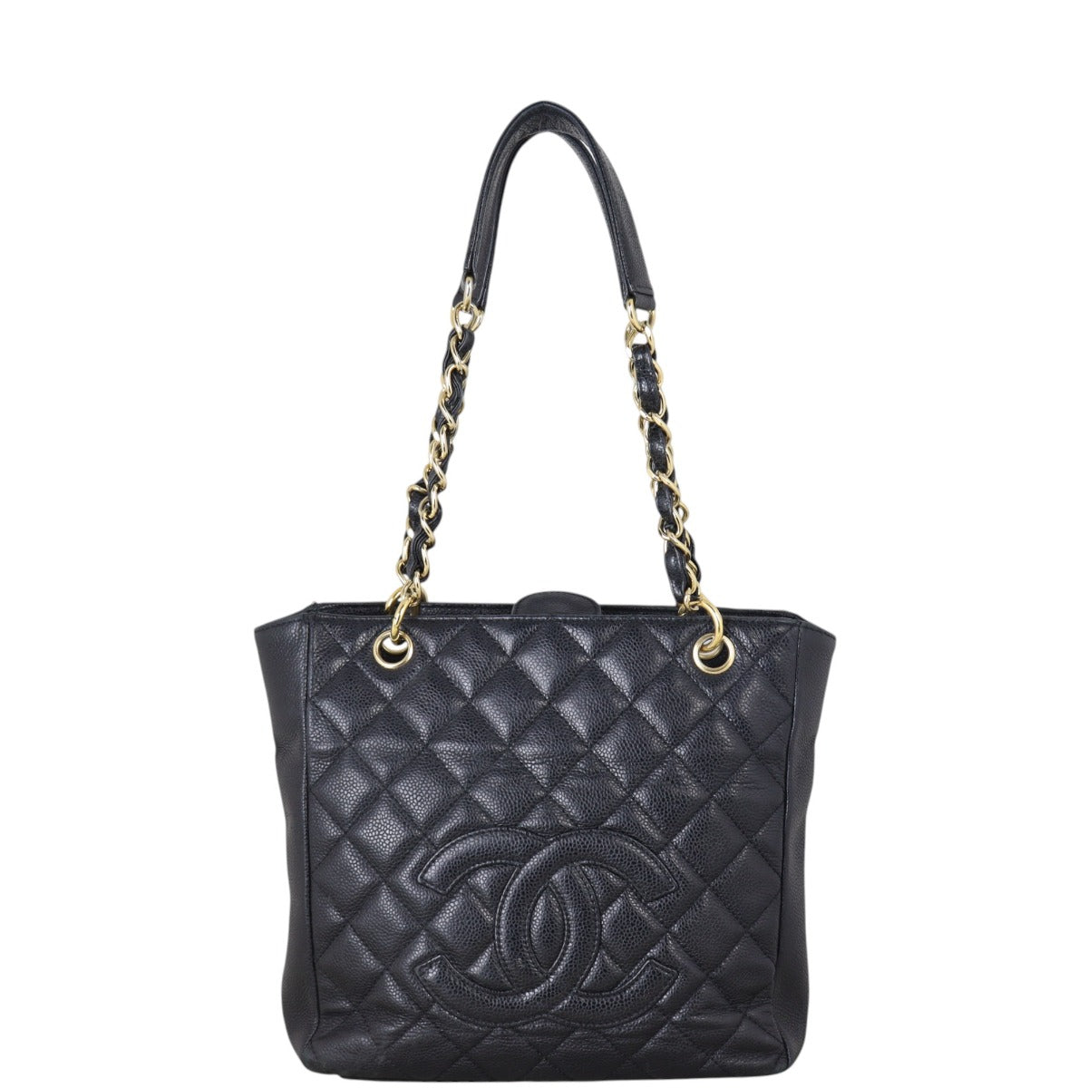 Chanel Petite Shopping Tote Quilted Black Shoulder Bag Tote 06082025