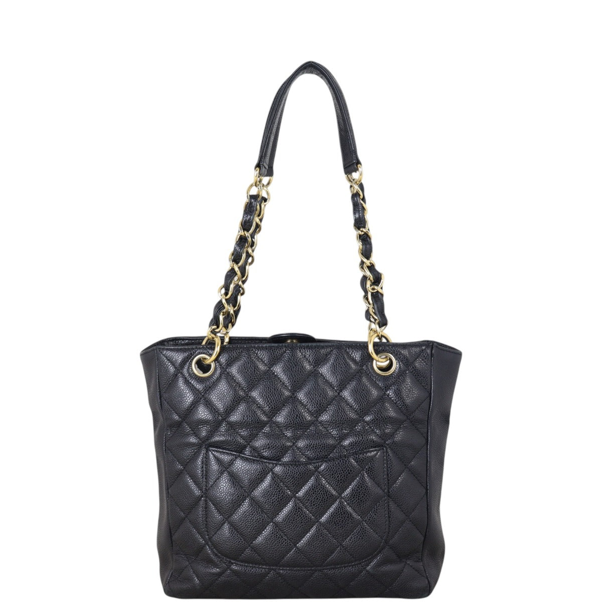 Chanel Petite Shopping Tote Quilted Black Shoulder Bag Tote 06082025