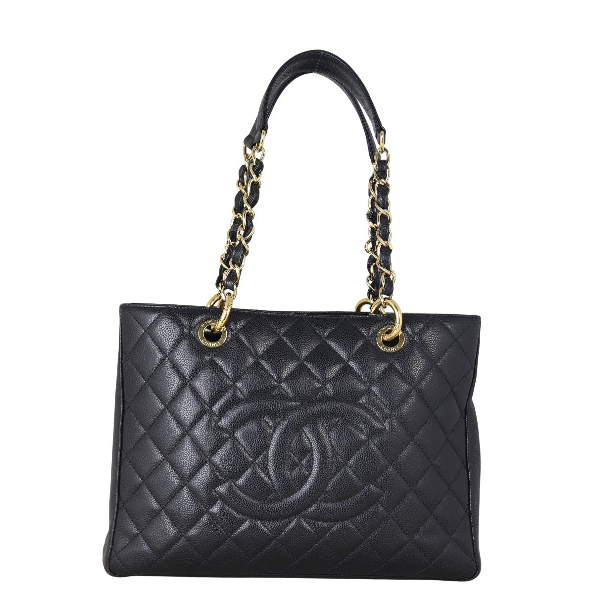 Chanel Grand Shopping Tote Quilted Black Shoulder Bag Tote 21082025