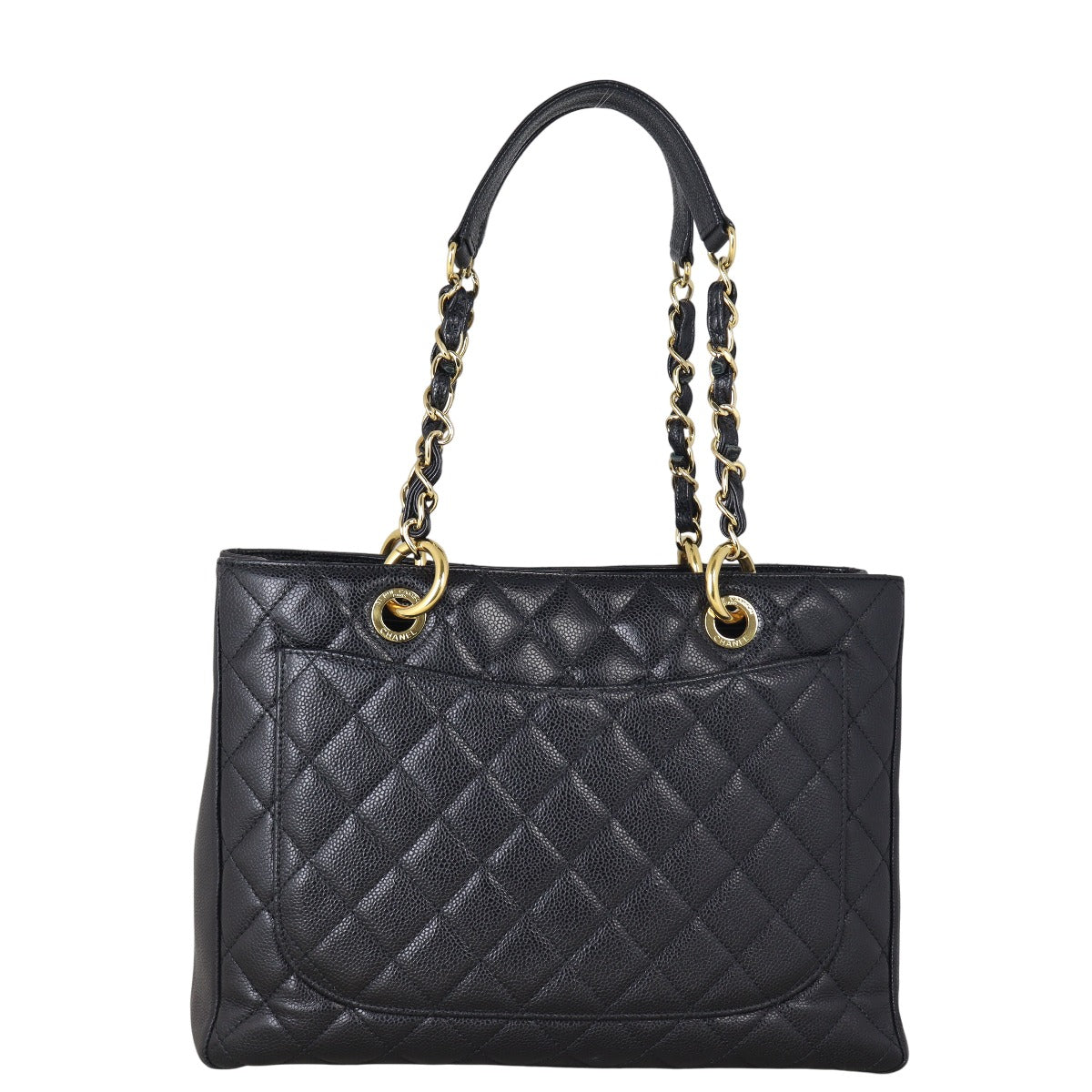 Chanel Grand Shopping Tote Quilted Black Shoulder Bag Tote 21082025