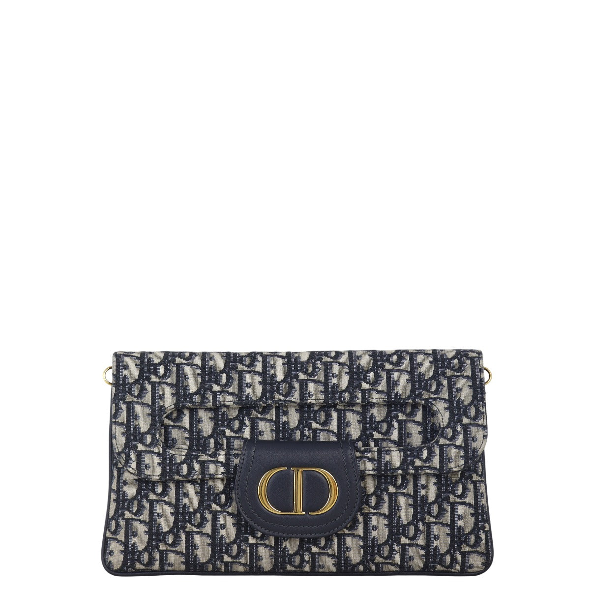 Dior Montaigne Double Clutch With Oblique Handbag Chain Clutch Bag