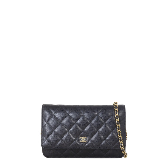 Chanel Classic Wallet on Handbag Quilted Black Crossbody Bag Chain 01092025