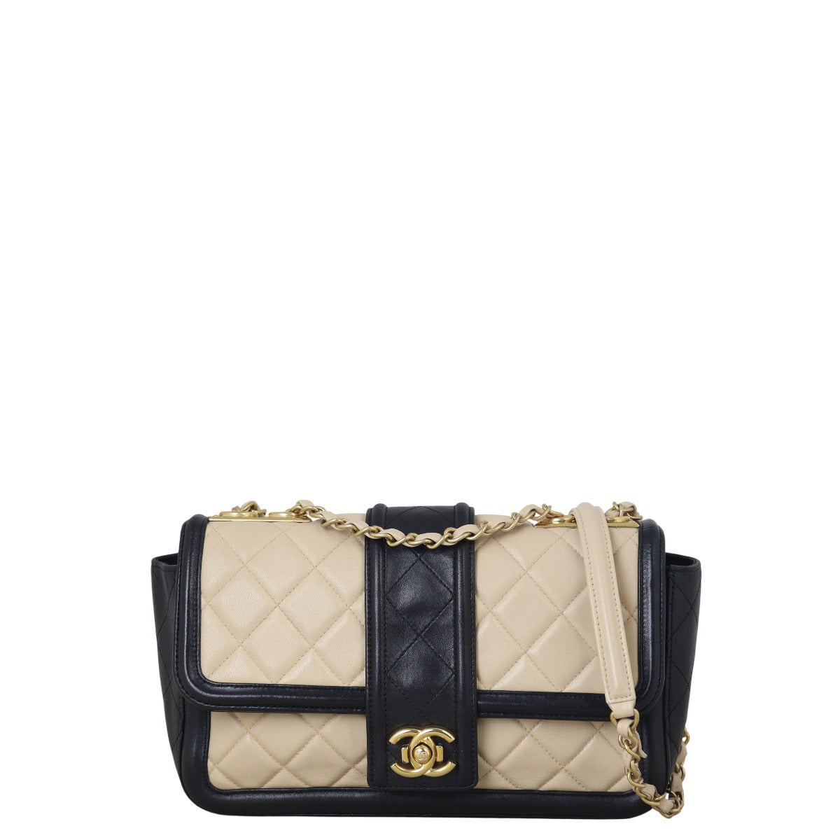 Chanel Elegant CC Flap Bag Quilted Brown Crossbody Bag