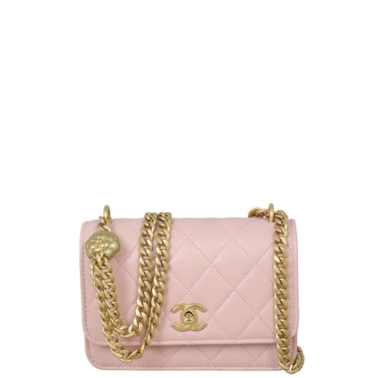 Chanel Sweetheart Wallet on Chain Handbag Quilted Pink Crossbody Bag