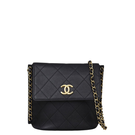 Chanel Hobo Quilted Black Crossbody Bag