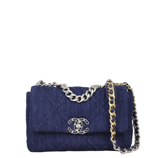 Chanel 19 Flap Bag Denim Blue Crossbody Bag