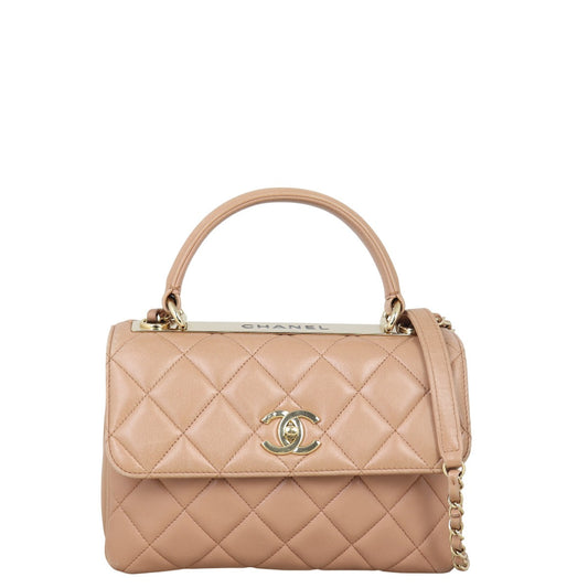 Chanel CC Trendy Handbag Quilted Brown Crossbody Bag