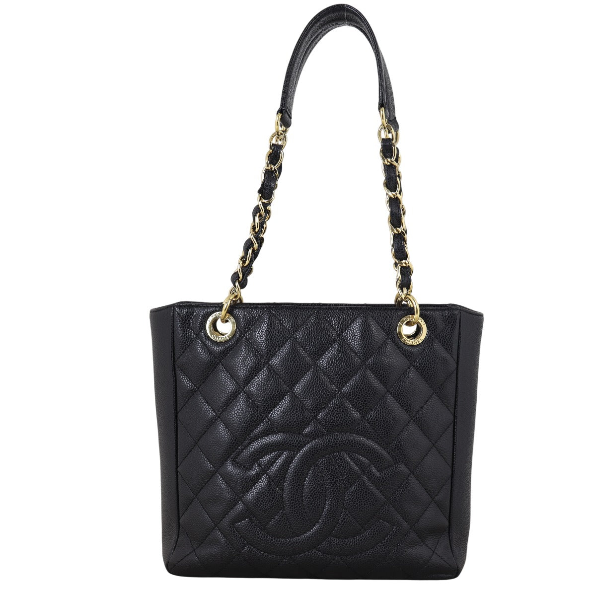 Chanel Petite Shopping Tote Quilted Black Shoulder Bag Tote 17092025