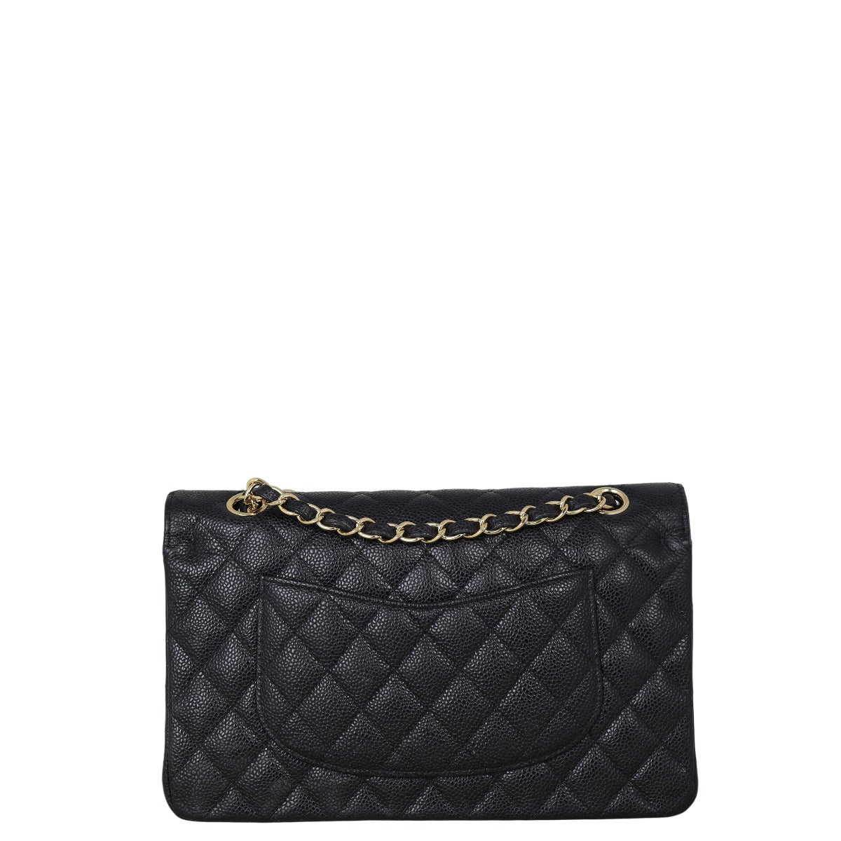 Chanel Classic Double Flap Caviar Handbag Quilted Black Shoulder Bag Medium 24092025