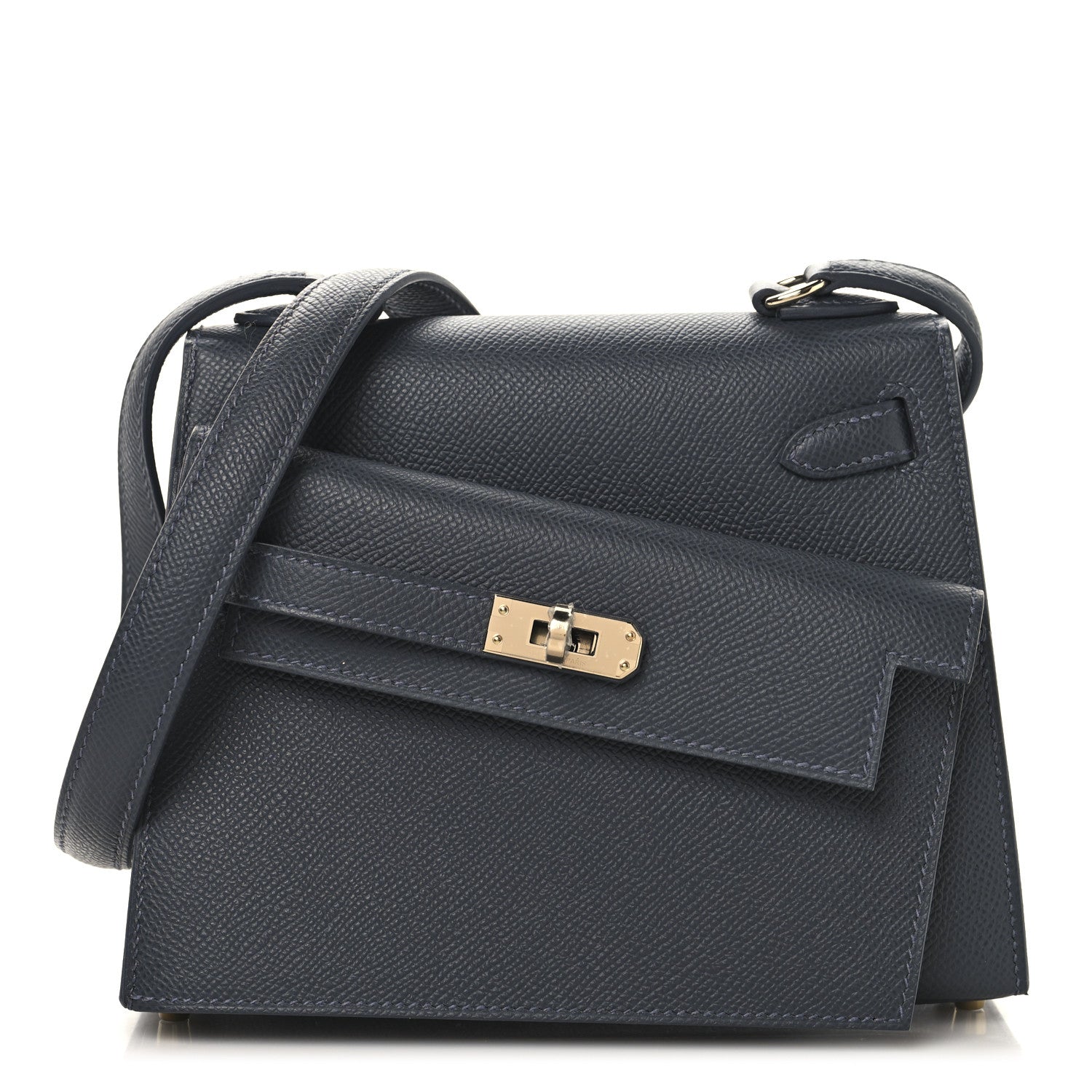 Hermes Epsom Kelly En Desordre Sellier Ardoise Handbag Travel Bag