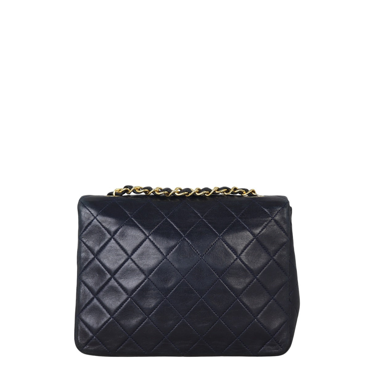 Chanel CC Single Bag Quilted Blue Crossbody Bag