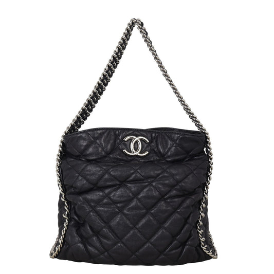 Chanel Around Hobo Quilted Black Shoulder Bag Hobo 01102025