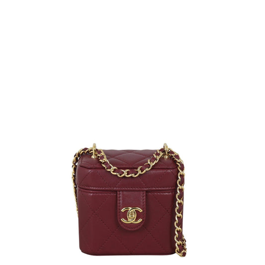 Chanel Vanity Case Bag Red Mini Crossbody Bag