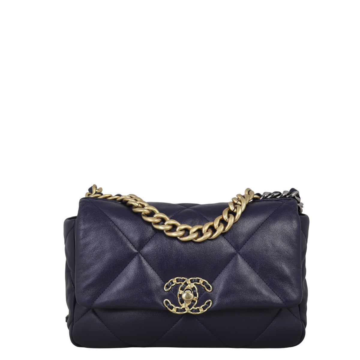 Chanel 19 Flap Bag Quilted Blue Crossbody Bag