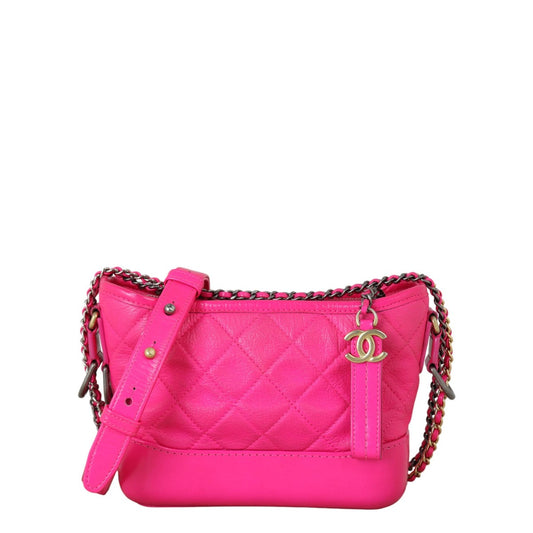 Chanel Gabrielle Hobo Quilted Pink Shoulder Bag