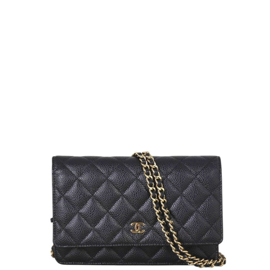 Chanel Classic Wallet on Chain Handbag Quilted Black Crossbody Bag Chain 17102025