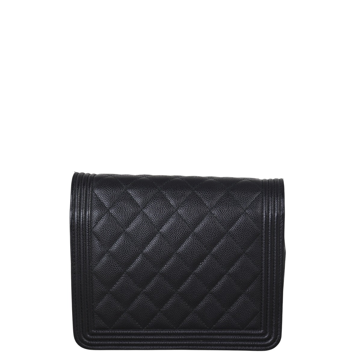 Chanel Boy Square Wallet on Handbag Quilted Black Shoulder Bag