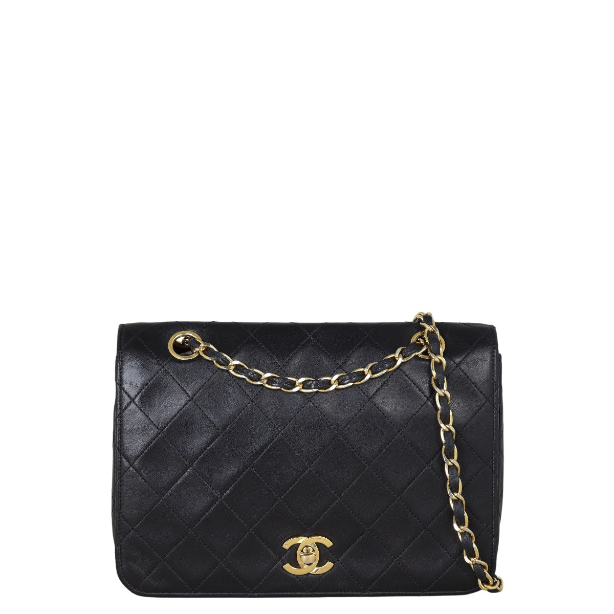 Chanel CC Full Flap Bag Small Quilted Black Crossbody Bag