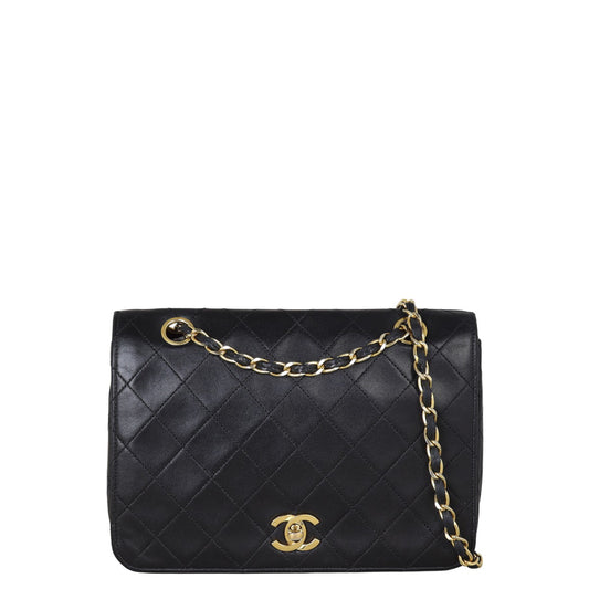 Chanel CC Full Flap Bag Small Quilted Black Crossbody Bag