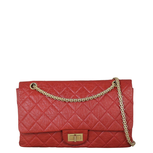 Chanel 2.55 Reissue 227 Double Bag Quilted Red Handbag