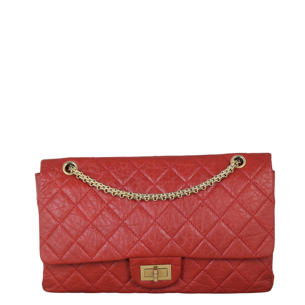 Chanel 2.55 Reissue 227 Double Bag Quilted Red Handbag
