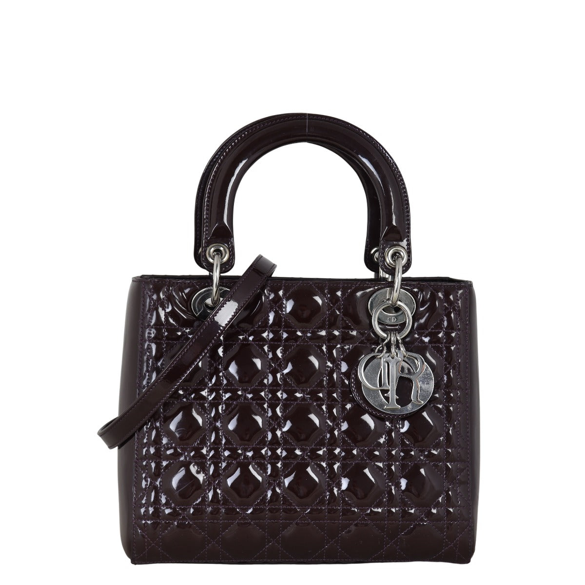 Dior Crossbody Bag Lady 17 Patent Medium Shoulder Bag