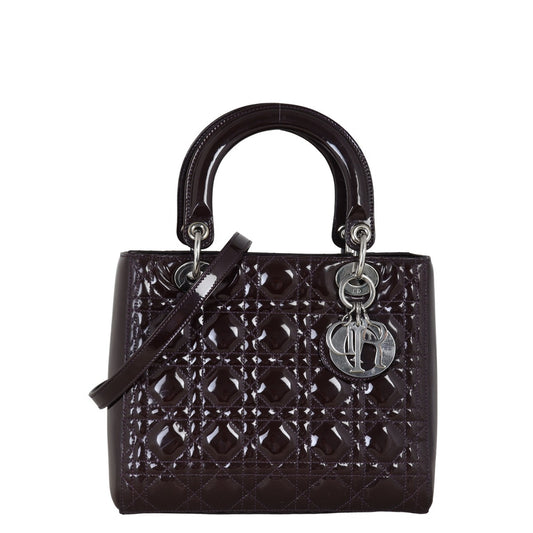 Dior Crossbody Bag Lady 17 Patent Medium Shoulder Bag