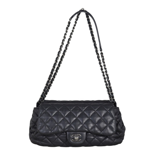 Chanel CC Double Sided Shoulder Bag Quilted Black