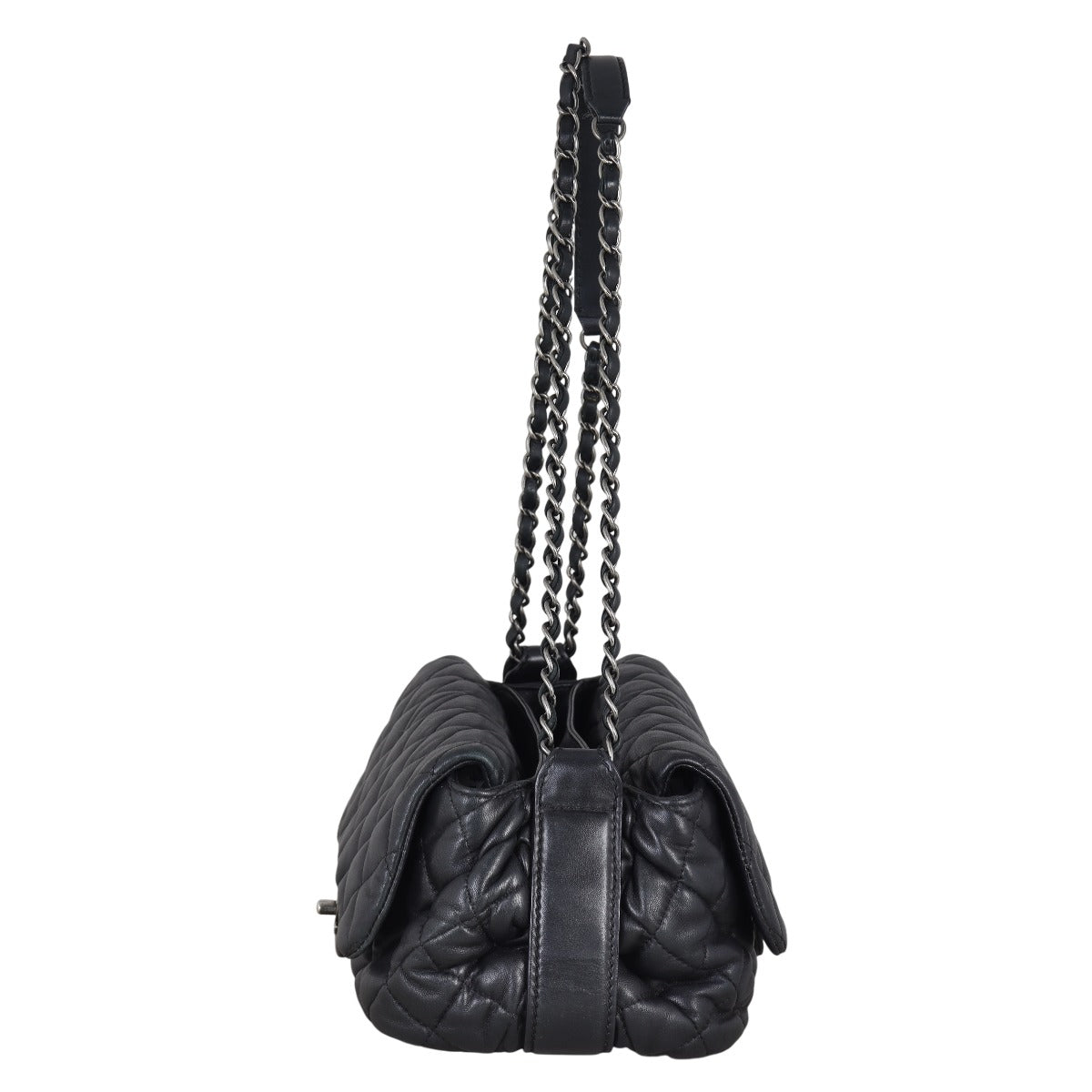 Chanel CC Double Sided Shoulder Bag Quilted Black