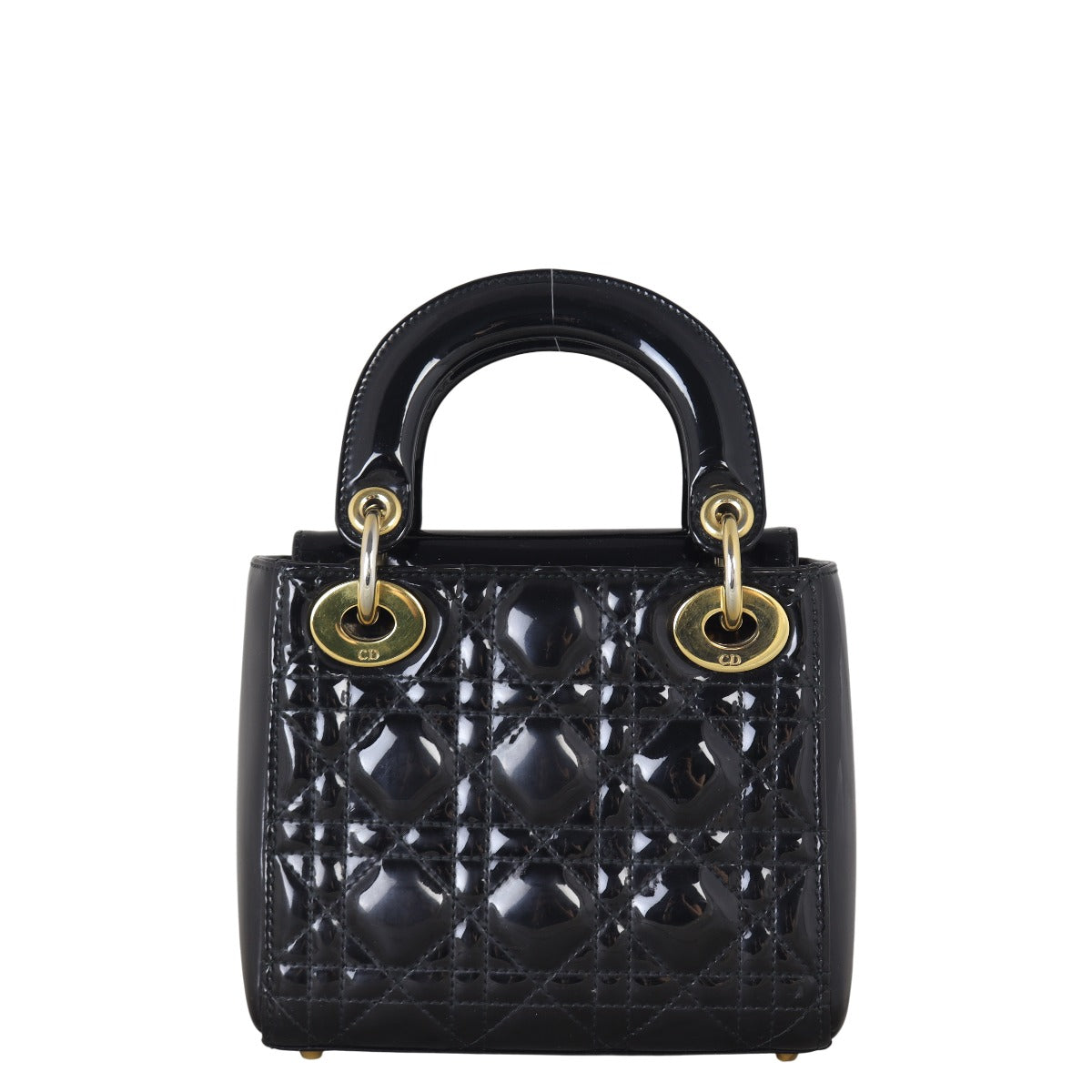 Dior Lady Patent Handbag Mini Travel Bag
