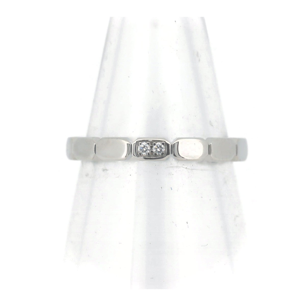 Chanel Platinum Diamond Ring Size 8