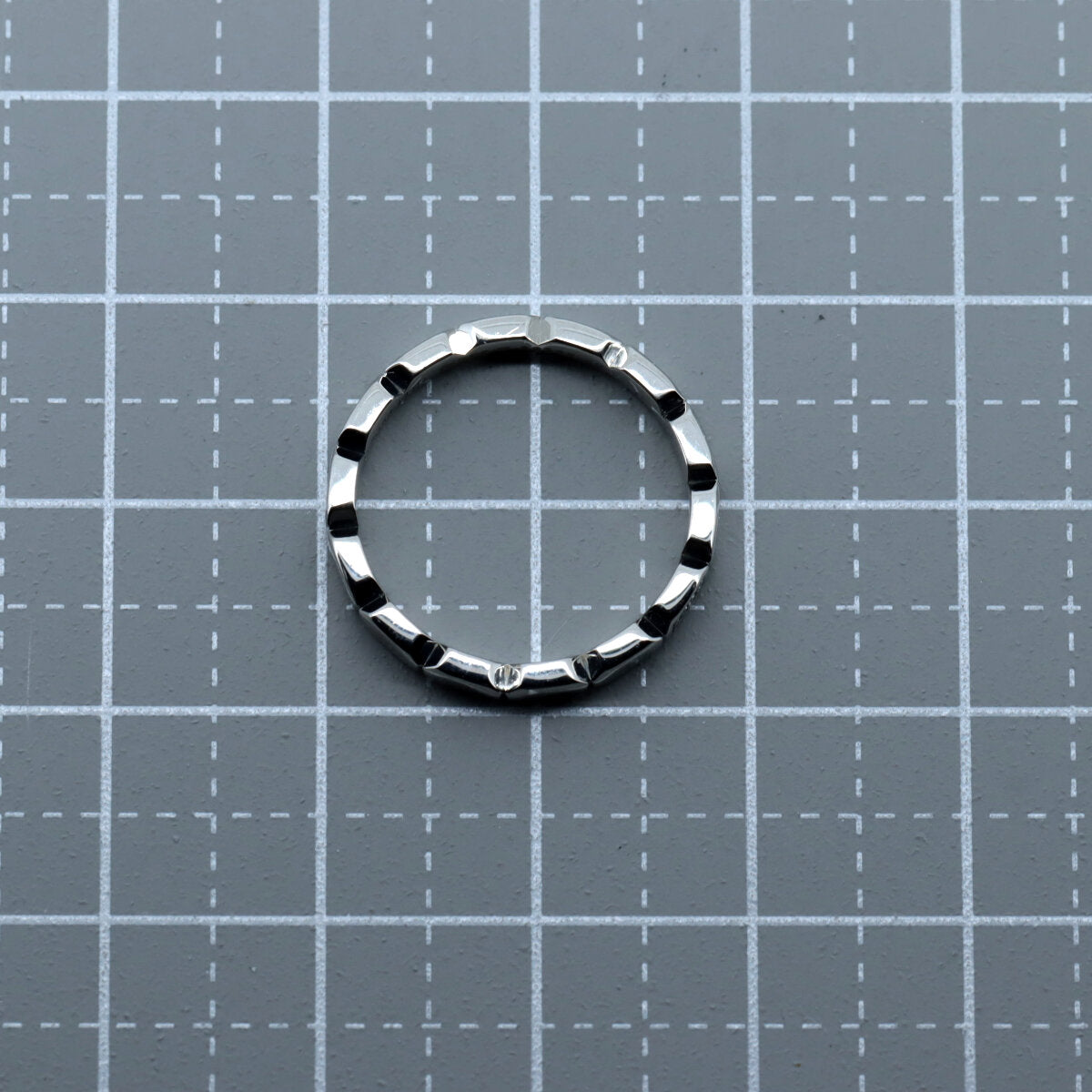 Chanel Platinum Diamond Ring Size 8