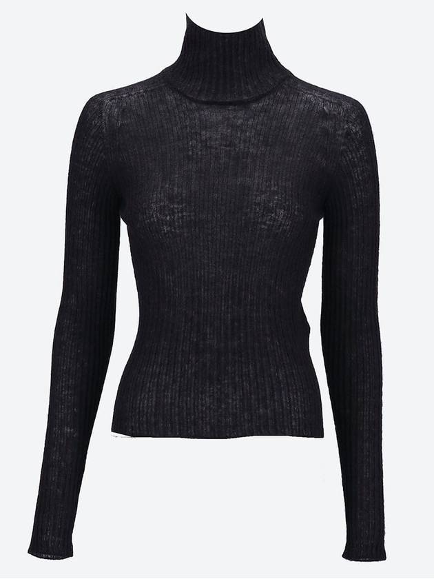 YSL Saint Laurent Luxury Trending Ribbed Knit Turtleneck Handbag Black Travel Bag Y76Fp 1000 5