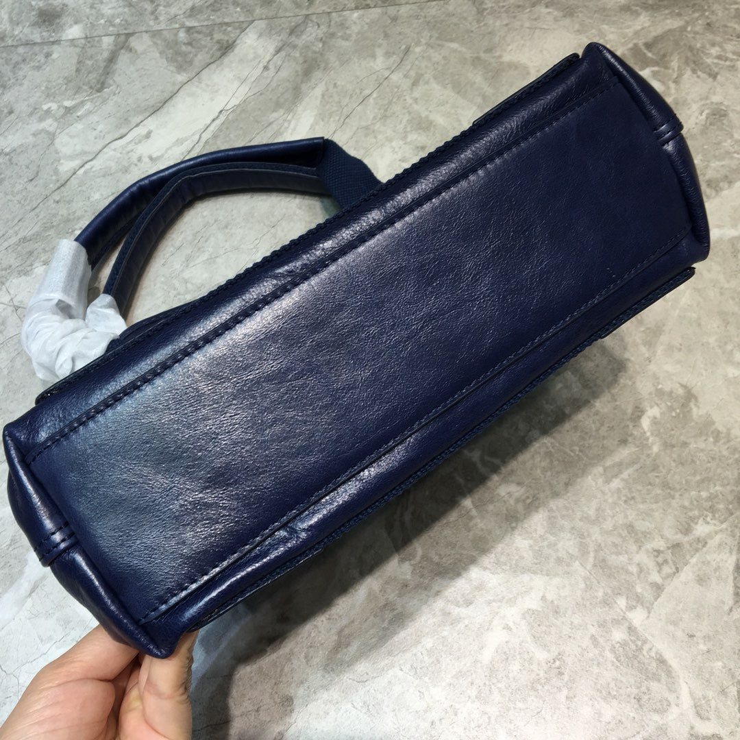 Top Quality Navy Cabas Tote Bag In Blue Small