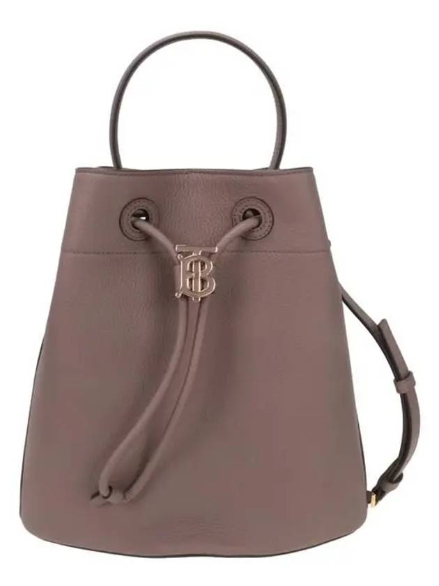 Burberry Luxury Women Grainy Tb Bag Light Saddle Leather Brown Small Bucket Bag