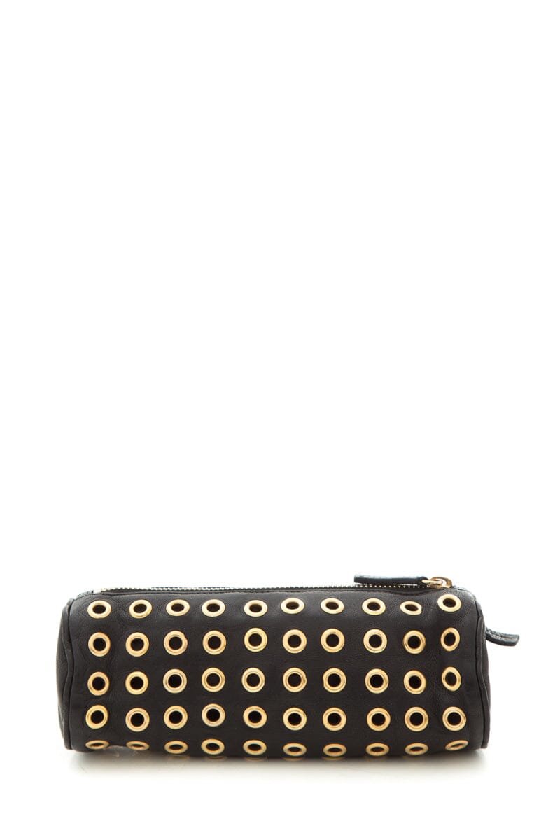 Prada Pouch Luxury Handbag Leather Black Clutch Bag