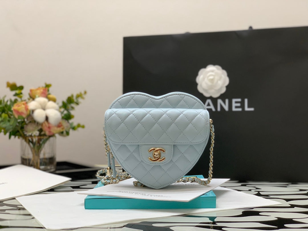 CHLMini Heart 7in 18cm B07958 Grey Mini Bag