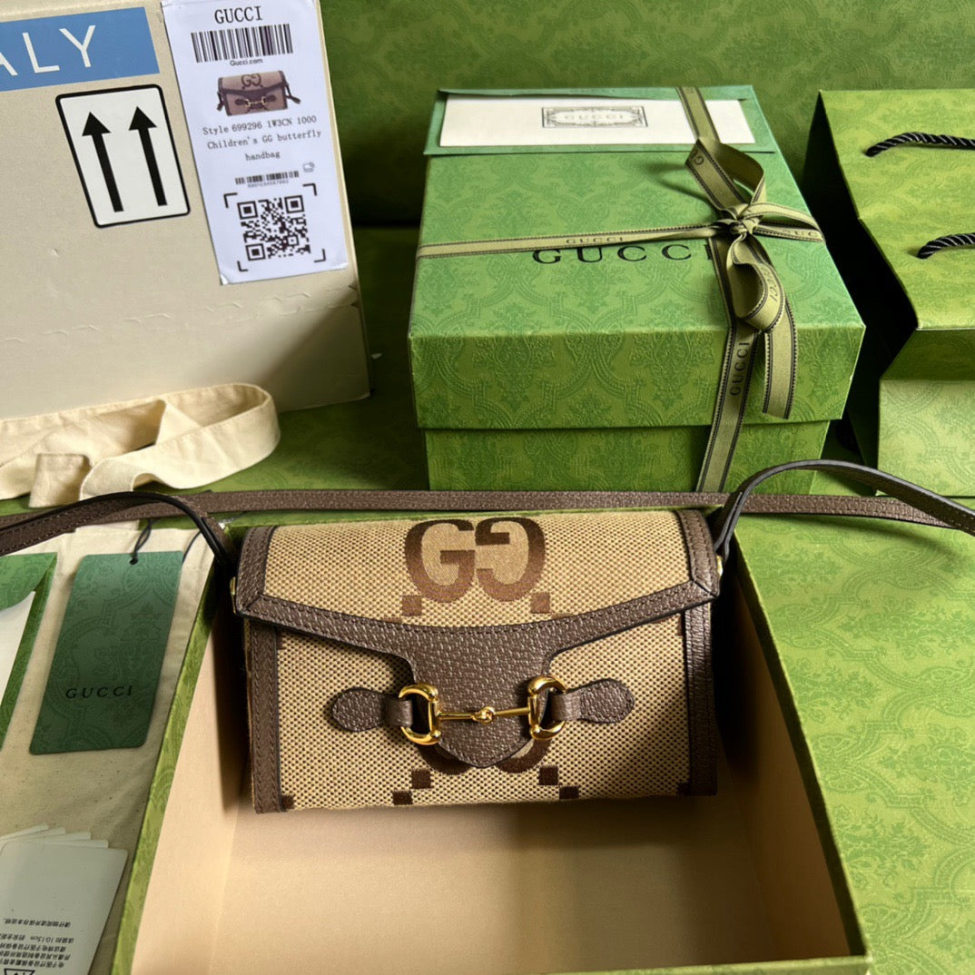 gg Horsebit , ’s 7.1in Brown Mini Bag