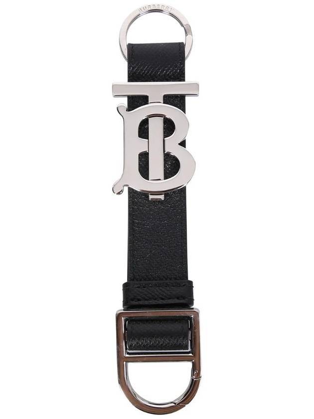 Burberry Luxury Motif Grainy Key Holder Handbag Leather Monogram Black Key Chain