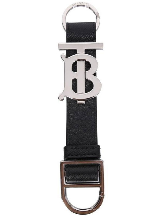 Burberry Luxury Motif Grainy Key Holder Handbag Leather Monogram Black Key Chain