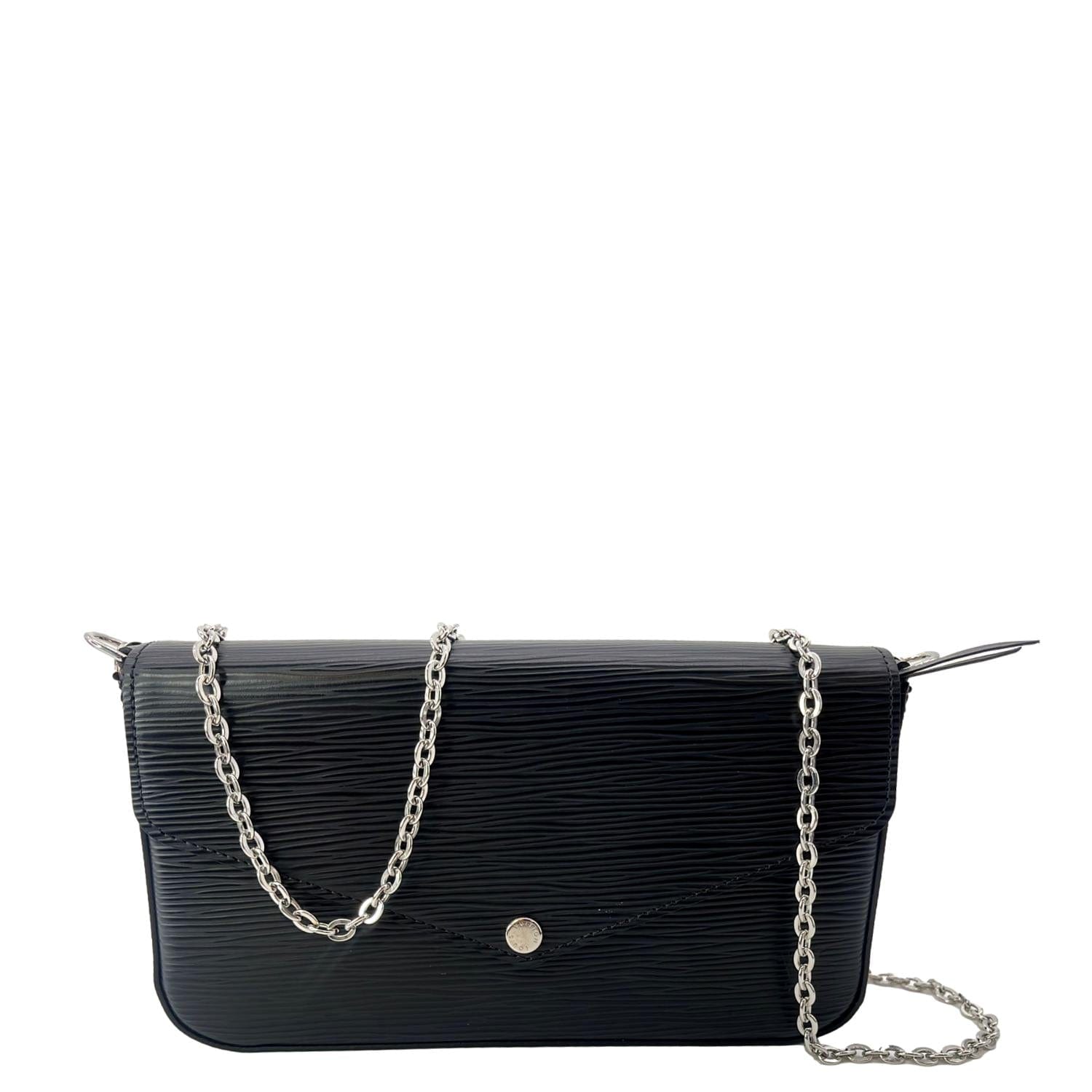 Louis Felicie Pochette Epi Crossbody Bag Hot Black
