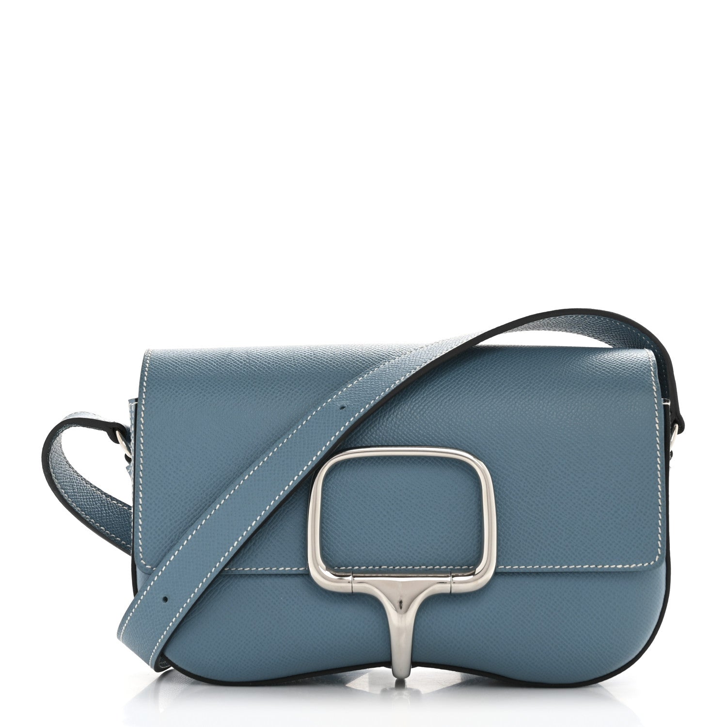 Hermes Epsom Della Cavalleria Elan New Jean Handbag Blue Travel Bag