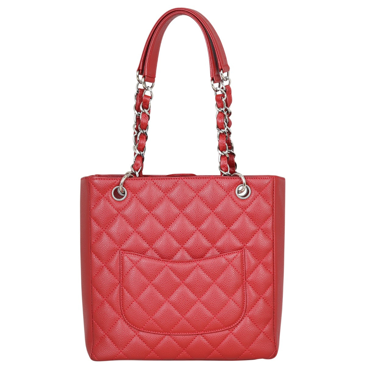 Chanel Petite Shopping Tote Red Tote Bag