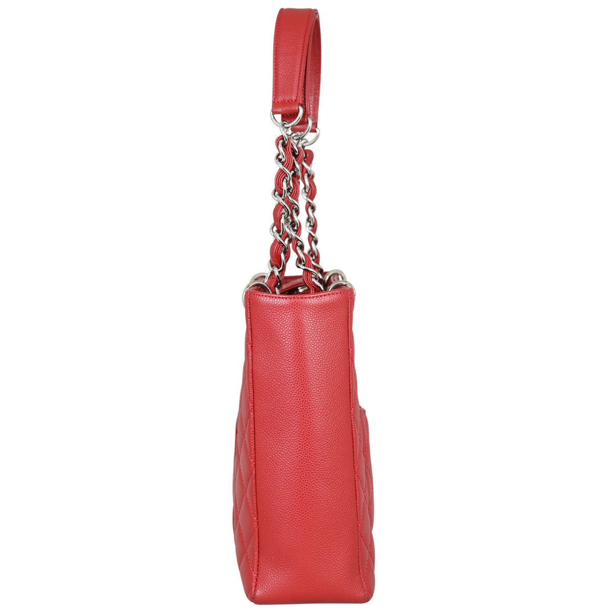 Chanel Petite Shopping Tote Red Tote Bag