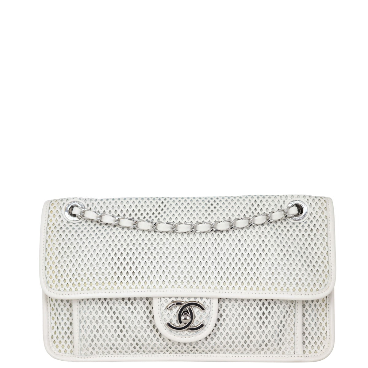 Chanel Up In The Air Perforated Bag Flap Handbag