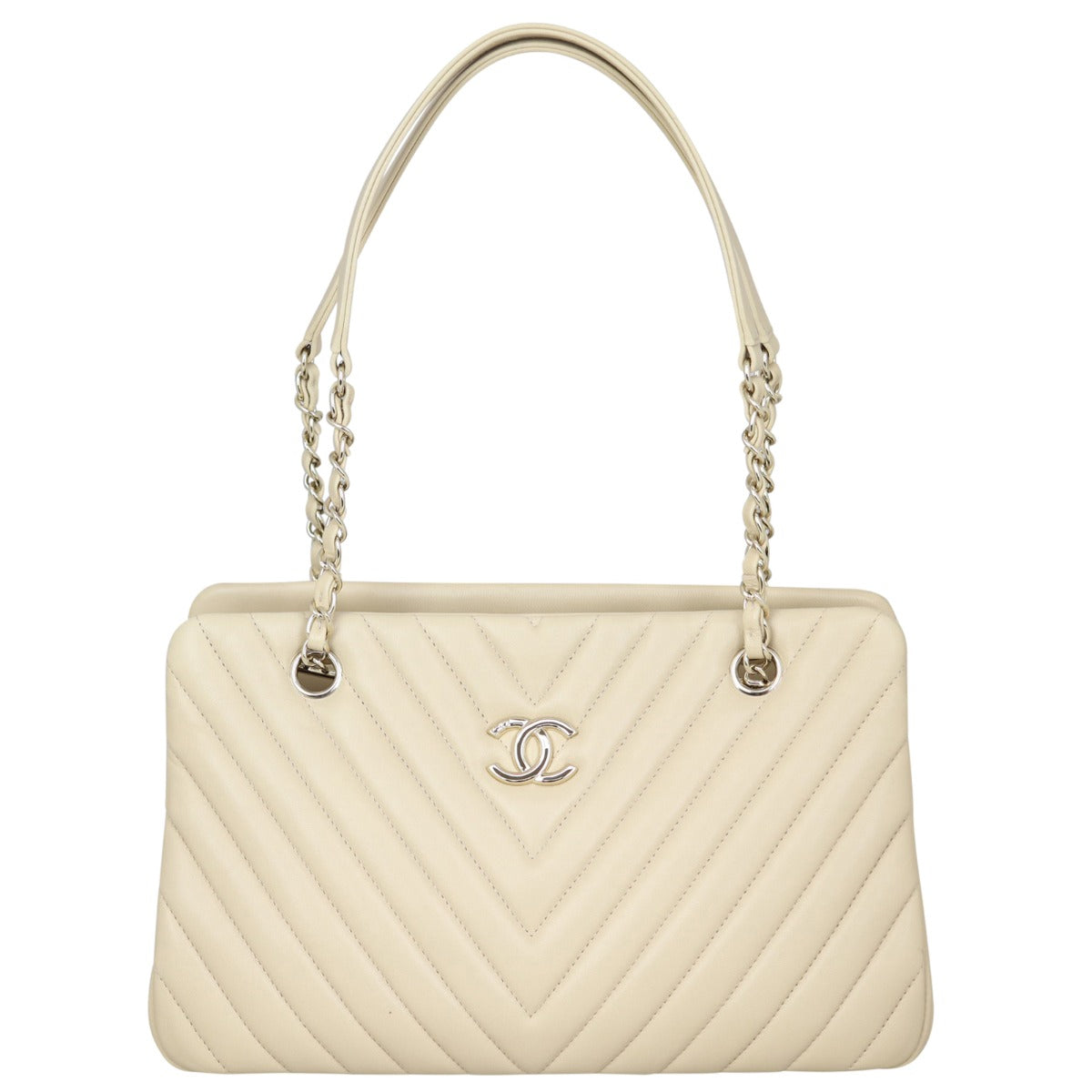 Chanel CC Chevron Shopping Tote Tote Bag