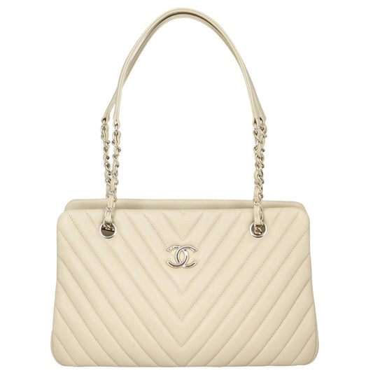 Chanel CC Chevron Shopping Tote Tote Bag