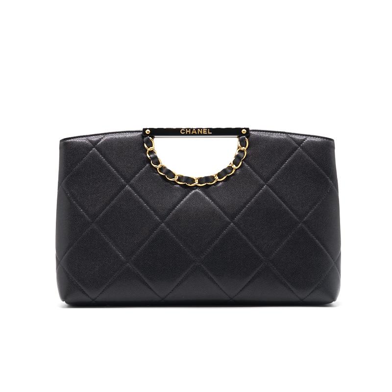Chanel GHW Black Clutch Bag