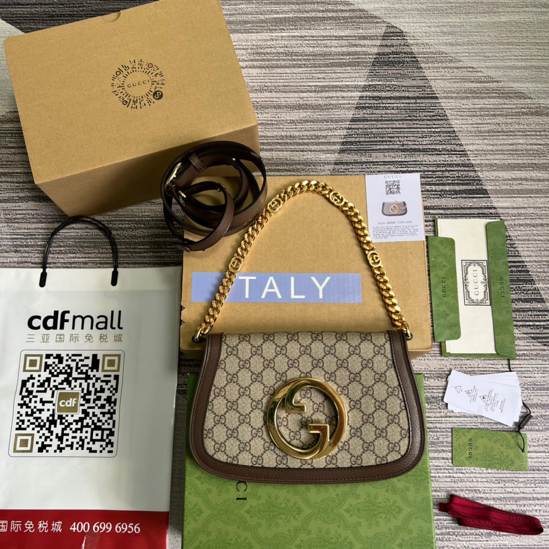 gg Blondie , ’s 11in Beige Shoulder Bag